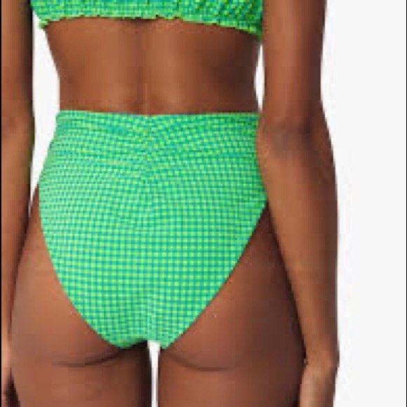 WEWOREWHAT Retro O-Ring Checked Bikini NWT Small bottom. - Picture 2 of 5